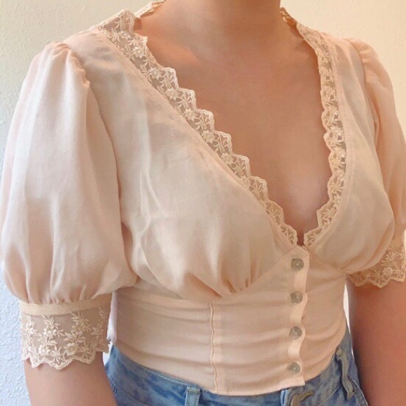 Isabella Lace Trim Satin Blouse 